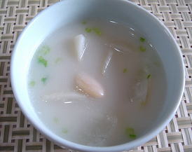 大福豆のスープ杏仁入りの例